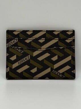 Versace “La Greca” Signature Print Card Holder